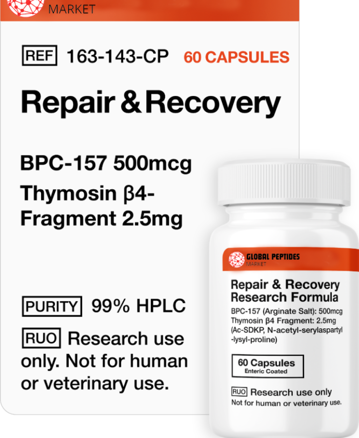 Repair and Recovery (60 Capsules) (Stable BPC-157 Arginate, Thymosin Beta-4 Fragment)